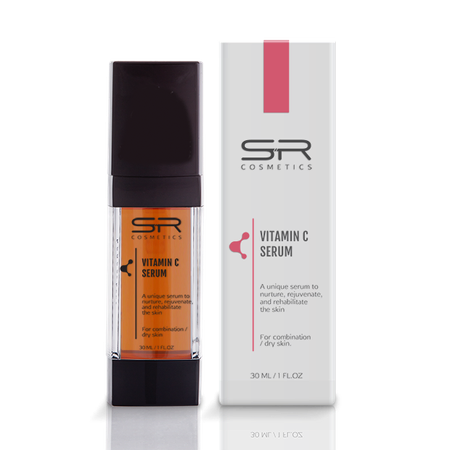 סרום ויטמין סי להזנת עור הפנים 30 מ"ל אס אר - SR COSMETICS