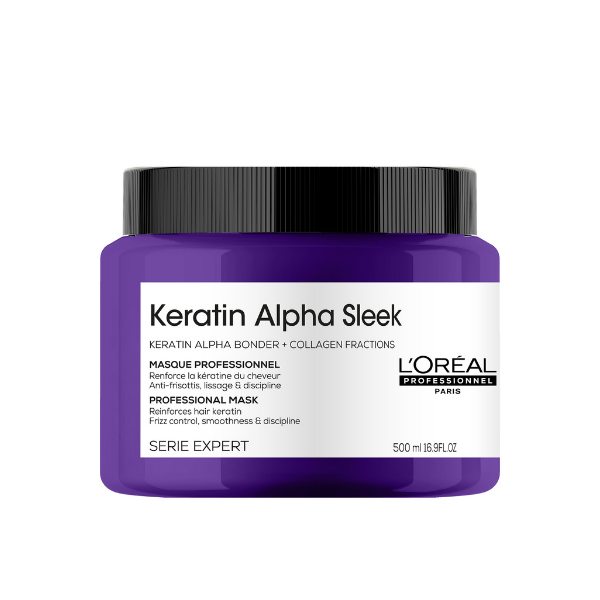 מסכה קרטין אלפא סליק לשיער חלק 500 מ"ל - לוריאל LOREAL