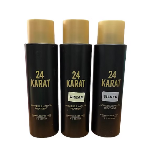 החלקת שיער 24 KARAT - החלקה יפנית וקראטין ללא פורמלין 1 ליטר
