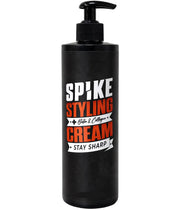 HAIR CREAM SPIKE STAY SHARP BLACK BOTTLE ON WHITE BACKGROUND