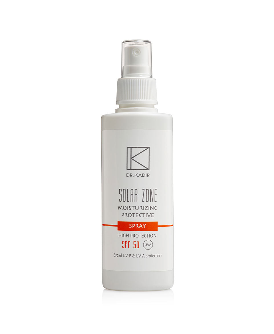 תרסיס לחות לפנים עם הגנה SPF 50 מסדרת "סולאר זון" 125 מ"ל - ד"ר רון כדיר