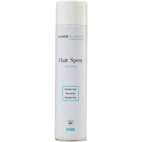 ספריי לשיער "פאוור אלמנט" על רקע לבן