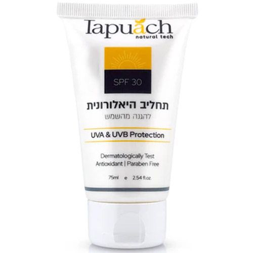 תחליב עם מקדם הגנה SPF30 מועשר בחומצה היאלורונית 75 מ"ל - תפוח
