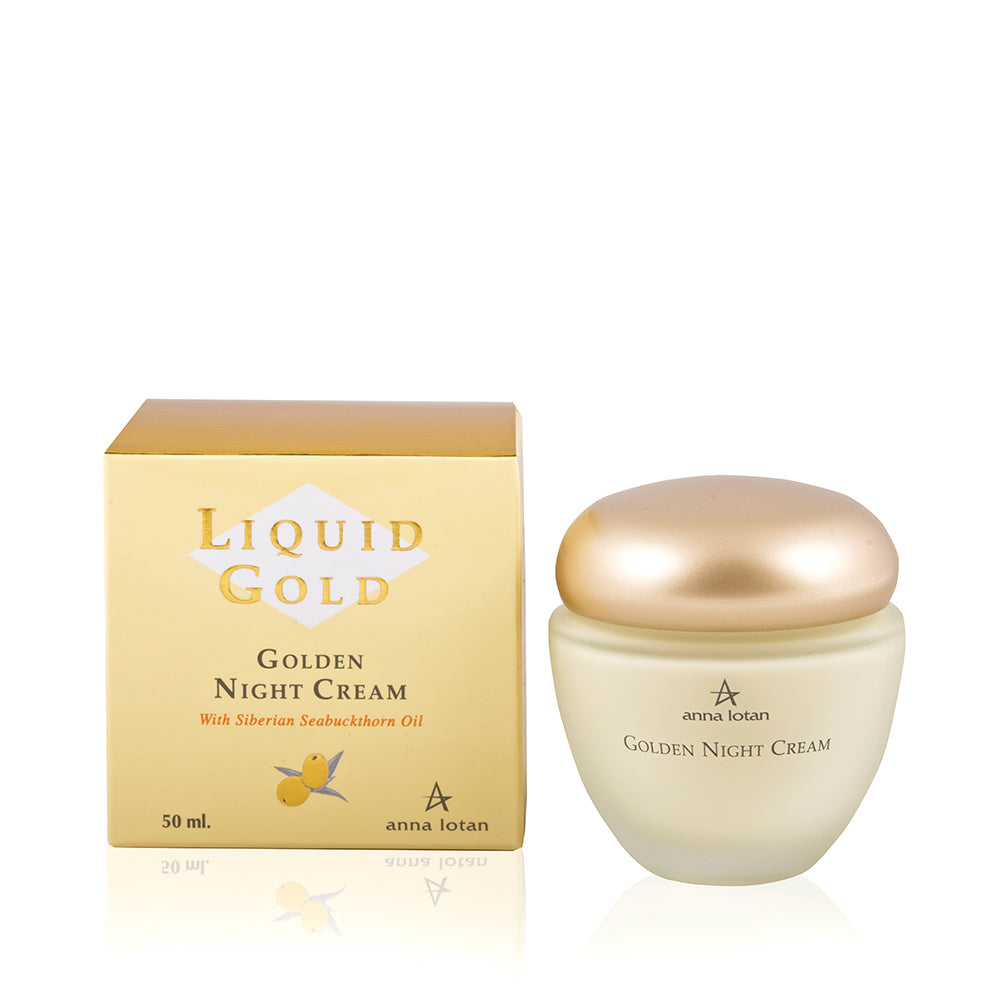 קרם לילה זהוב 50 / 250 מ"ל מסדרת "LIQUID GOLD" - אנה לוטן ANNA LOTAN