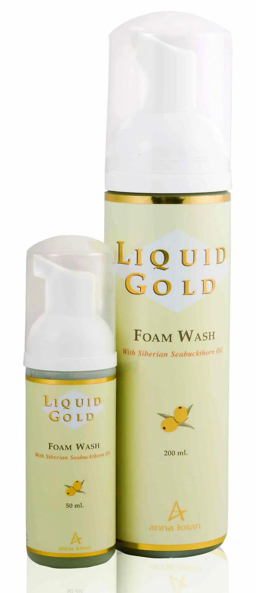 קצף ניקוי לפנים 200 / 500 מ"ל מסדרת "LIQUID GOLD" - אנה לוטן ANNA LOTAN