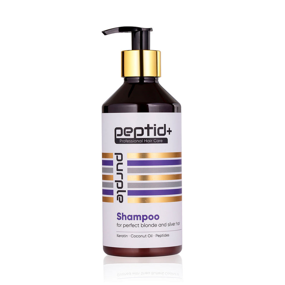 peptid+ -פפטיד+ שמפו פרופשיונל סילבר לשיער בלונדיני צבוע וכסוף 350 מ"ל