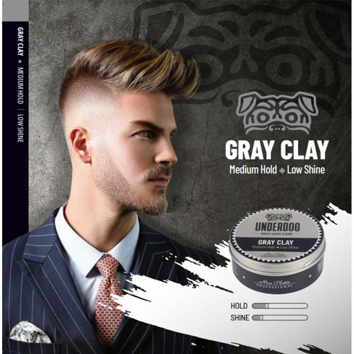 חימר אפור "גריי קליי" לעיצוב השיער אחיזה בינונית 100 מ"ל - MON PLATIN