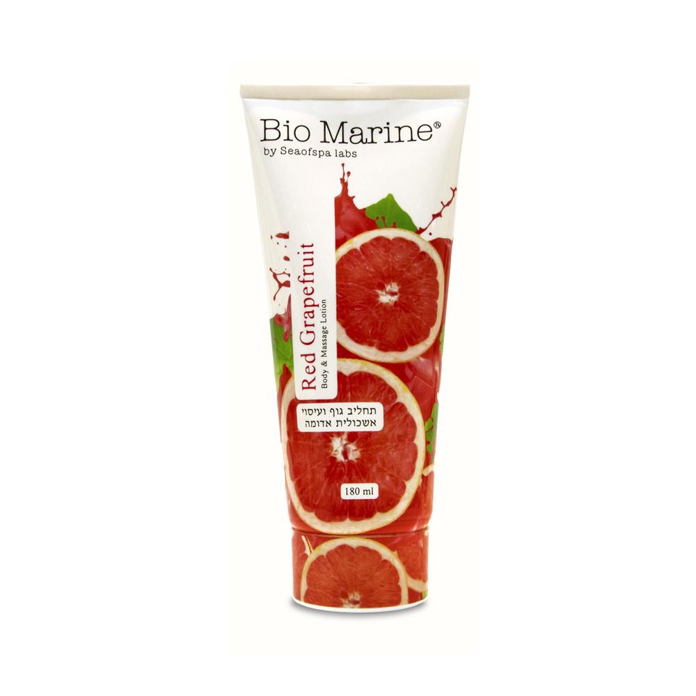 תחליב גוף ועיסוי אשכולית אדומה- ביו מרין Bio Marine